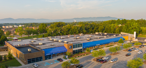 drone view of melrose jobs campus in roanoke