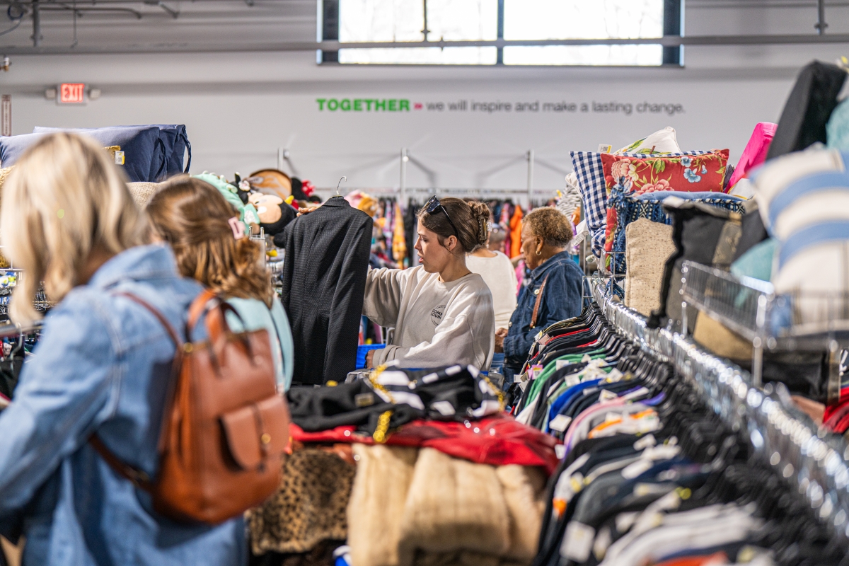 Shoppers in the Forest Store