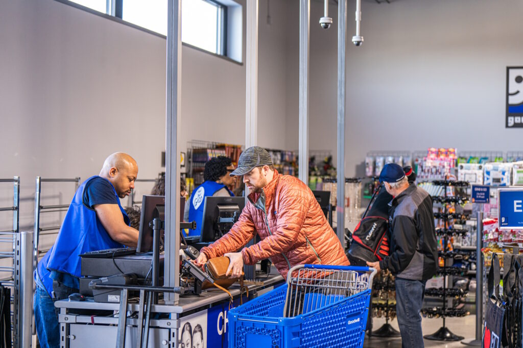 A man paying for his purchases